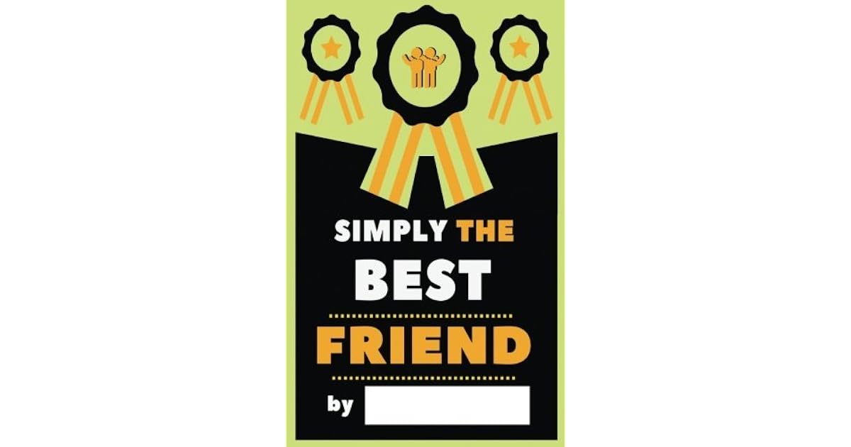 Simply The Best Friend FillIn Journal Things I Love About My Bestie