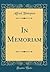 In Memoriam (Classic Reprint)