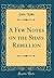 A Few Notes on the Shays Rebellion (Classic Reprint)