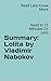 Summary: Lolita by Vladimir Nabokov: Read In 15 Minutes Or Less