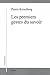 LES PREMIERS GESTES DU SAVOIR