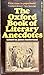 The Oxford Book of Literary Anecdotes by James Runcieman Sutherland