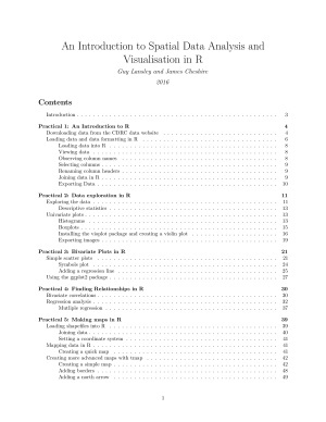 An Introduction to Spatial Data Analysis and Data Visualisation in R