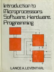 Introduction to microprocessors: Software, hardware, programming (Hardcover)
