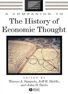 A Companion to the History of Economic Thought (Unknown Binding)