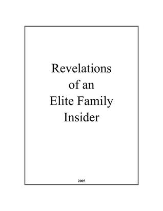 Revelations of an Elite Family Insider (ebook)