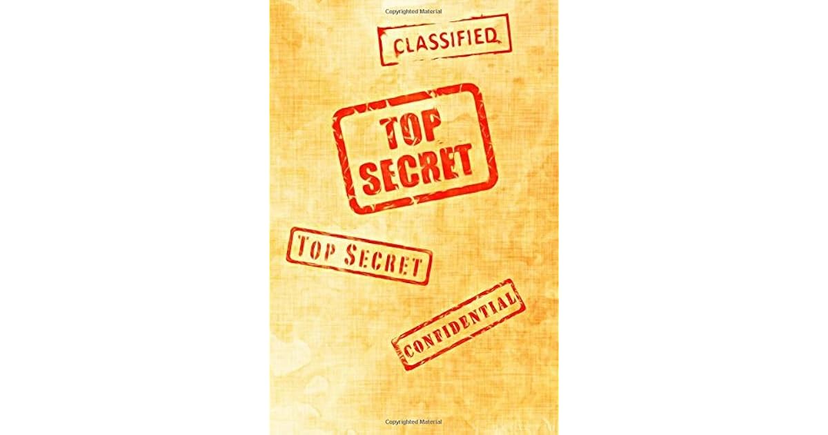 Classified Top Secret Confidental Spy Notebook, Journal, Diary, For