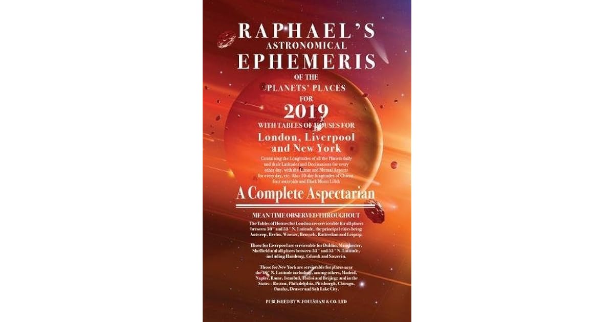Raphael's Ephemeris 2019 by Edwin Raphael