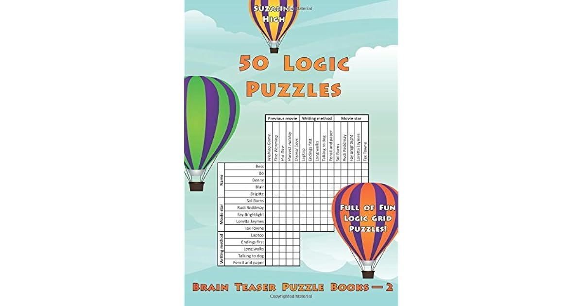 50 Logic Puzzles Full of Fun Logic Grid Puzzles! (Brain Teaser Puzzle