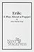 Erik: A Play About a Puppet...
