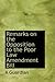 Remarks on the Opposition to the Poor Law Amendment Bill