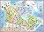 Illustrated map of Canada for kids by Akros