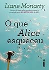 O que Alice esqueceu Book cover for O que Alice esqueceu