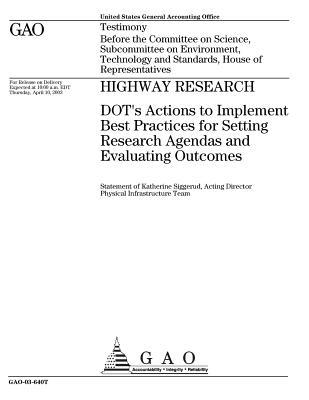 Highway Research: Dot's Actions to Implement Best Practices for Setting Research Agendas and Evaluating Outcomes