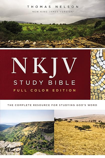 NKJV Study Bible, Hardcover, Burgundy, Full-Color, Comfort Print: The Complete Resource for Studying God’s Word