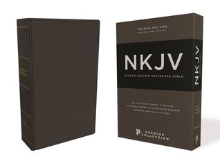 NKJV, Single-Column Reference Bible, Premium Goatskin Leather, Black, Premier Collection, Comfort Print: Holy Bible, New King James Version