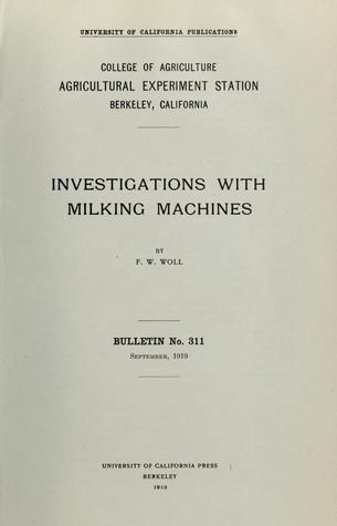 Investigations with Milking Machines (Unknown Binding)