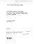 An Initial Analysis of the ...