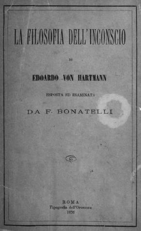 La filosofia dell'insconscio di Edoardo von Hartmann