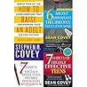 How to raise an adult, 6 most important decisions you'll ever make, 7 habits of highly effective people personal workbook and teens 4 books collection set