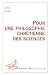 Pour une philosophie chréti...