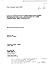 Subsonic Investigations of ...