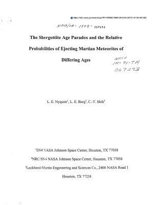 The Shergottite Age Paradox and the Relative Probabilities of Ejecting Martian Meteorites of Differing Ages
