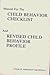 Manual for the Child: Behavior Checklist and Revised Child Behavior Profile