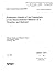 Preliminary Results of the ...