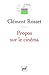 Propos sur le cinéma (Quadrige)