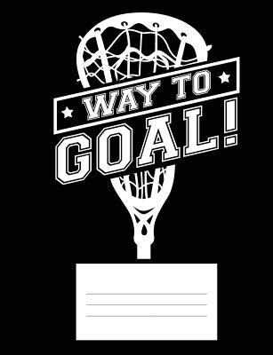 Way to Goal: Softball Journal Wide-Ruled Lined Composition Book Pages, 108 Pages inside Notebook