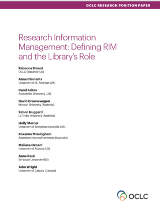 Research Information Management: Defining RIM and the Library’s Role