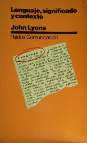 Capa do Livro Lenguaje, Significado Y Contexto
