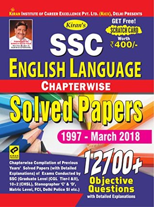 KIRAN’S SSC ENGLISH LANGUAGE CHAPTERWISE SOLVED PAPERS 1997 MARCH 2018 ENGLISH (Kindle Edition)