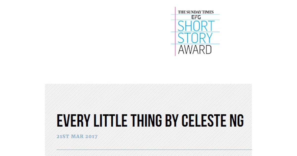 Every Little Thing By Celeste Ng