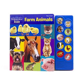Encyclopedia Britannica - Kids Farm Animals Listen and Learn Sound Book - PI Kids (Board Book)