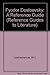 Fedor Dostoevsky: A Referen...