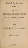 Remarkable Case of Deception: a woman professing to secrete nothing but charcoal and stones for a number of years