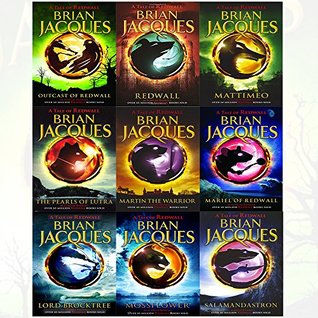Brian Jacques Collection Redwall Series 9 Books Set (Outcast of Redwall, Redwall, Mattimeo, The Pearls of Lutra, Martin the Warrior, Mariel Of Redwall, Lord Brocktree, Mossflower, Salamandastron)
