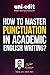 How to master punctuation i...