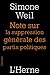 Note sur la suppression générale des partis politiques