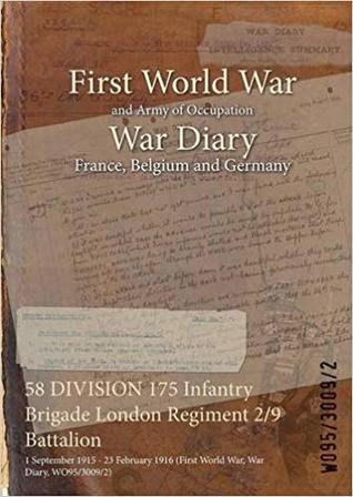 58 DIVISION 175 Infantry Brigade London Regiment 2/9 Battalion: 1 September 1915 - 23 February 1916 (First World War, War Diary, WO95/3009/2)