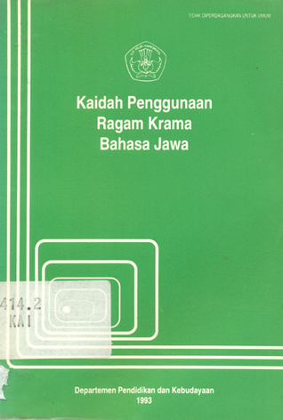 Kaidah Penggunaan Ragam Krama Bahasa Jawa
