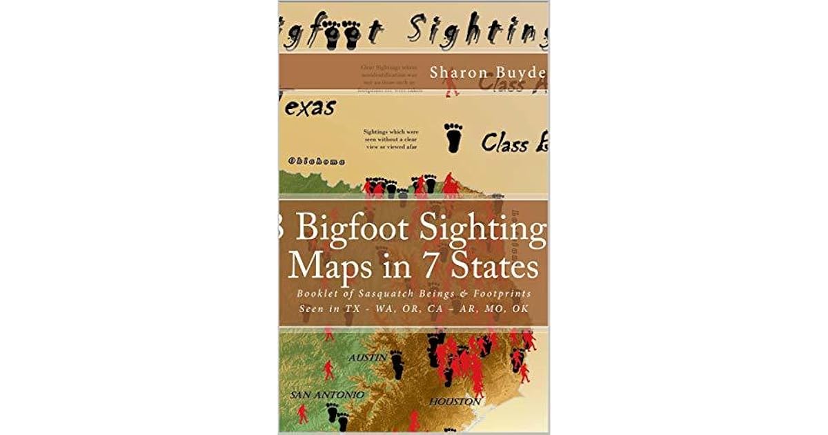 3 Bigfoot Sightings Maps in 7 States - 41892413. UY630 SR1200,630 