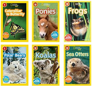 National Geographic Readers Level 1 : Caterpillar to Butterfly, Ponies, Frogs, Koalas, Sea Otters, Polar Bears - 6 Book Set (Paperback)