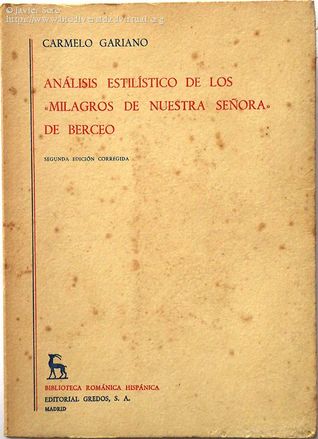 Análisis estilístico de los "Milagros de Nuestra Señora" de Berceo (Paperback)