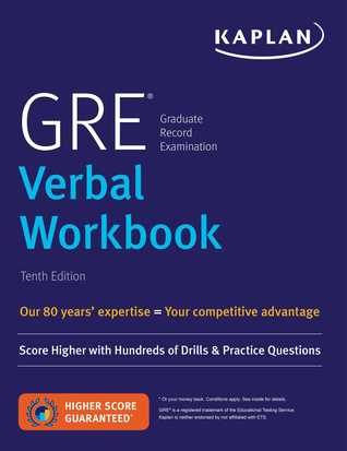 pdf download GRE Verbal Workbook: Score Higher with Hundreds of Drills Practice Questions
