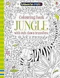 Colouring Book Jungle with rub-down transfers