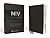 NIV, Thinline Bible, Large Print, Premium Goatskin Leather, Black, Premier Collection, Black Letter, Art Gilded Edges, Comfort Print