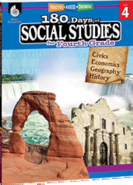 180 Days of Social Studies: Grade 4 - Daily Social Studies Workbook for Classroom and Home, Cool and Fun Civics Practice, Elementary School Level ... by Teachers (180 Days of Practice, Level 4)